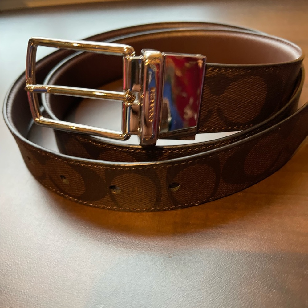 Coach Men’s Belt Authentic Brown 30